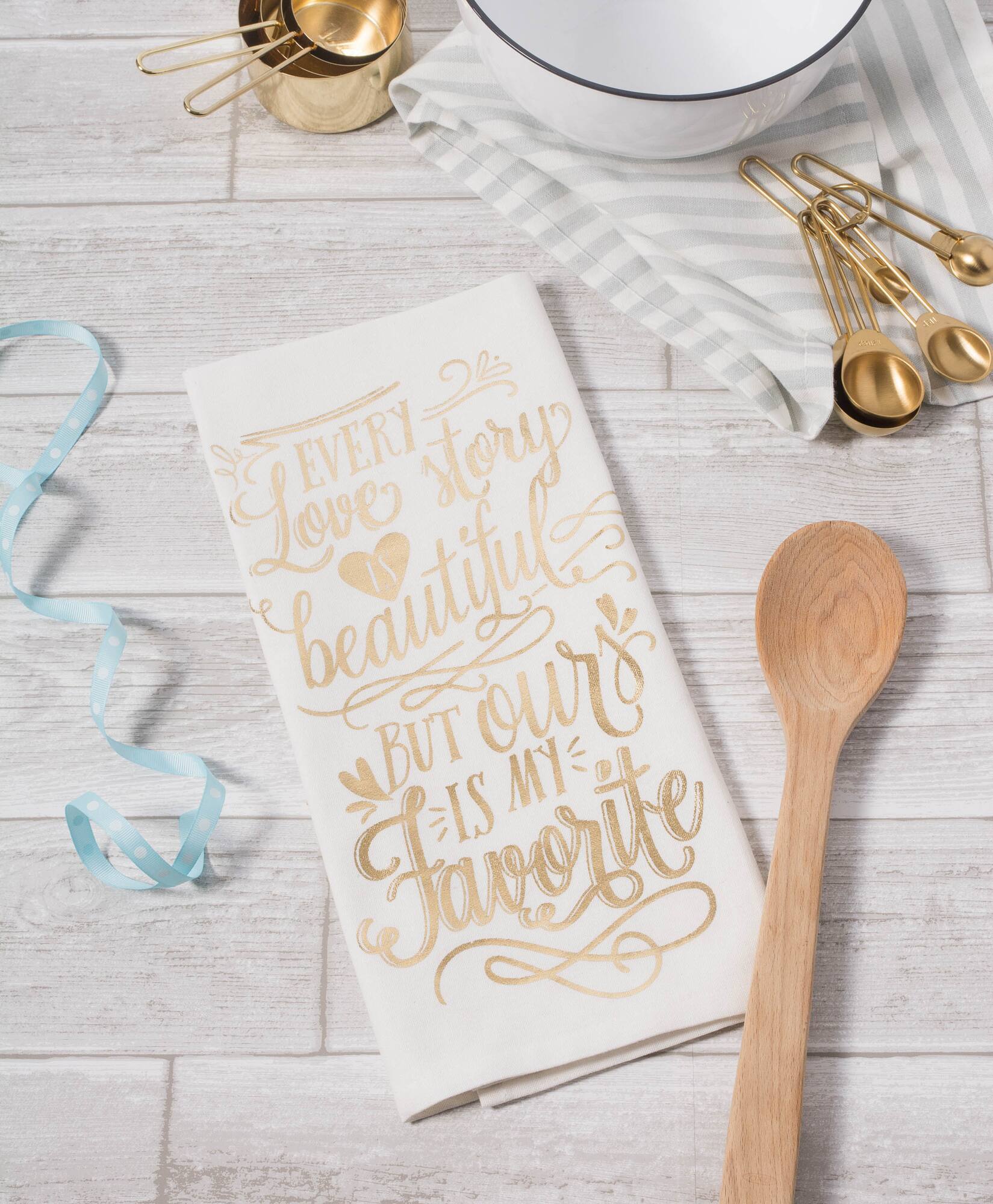 DII® Love Story Printed Dishtowels, 2ct.